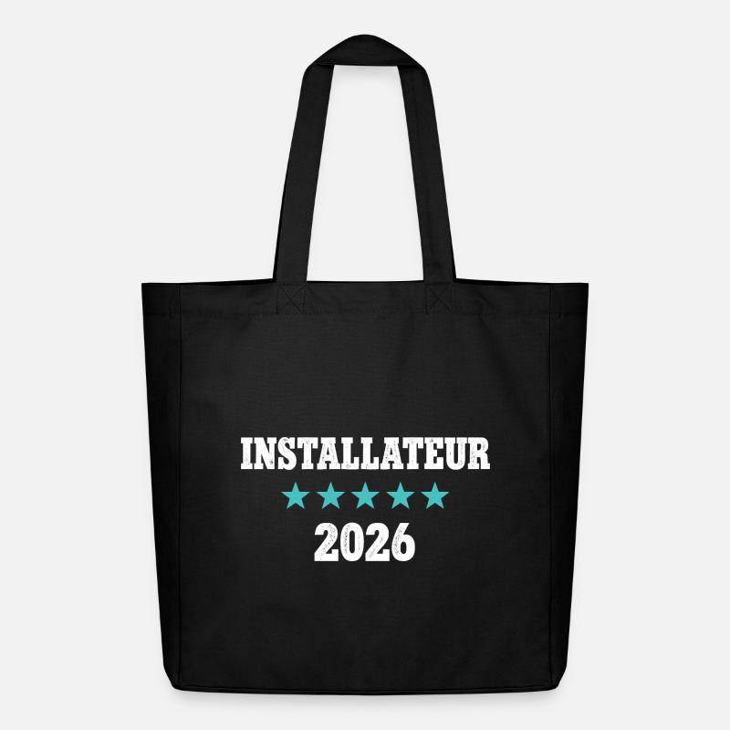 Installer 2026 Apprenticeship Examination Master Trainee - Midweight Recycled Tote Bag by Stanley/Stella - black