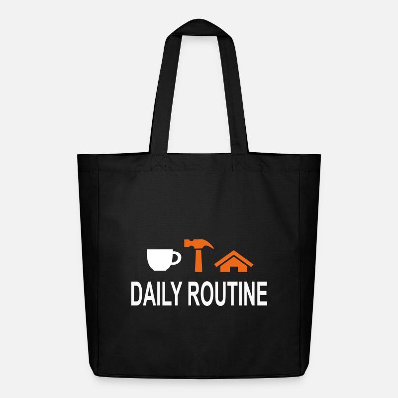 Daily Routine, Daily Routine, Work Can Wait - Midweight Recycled Tote Bag by Stanley/Stella - black