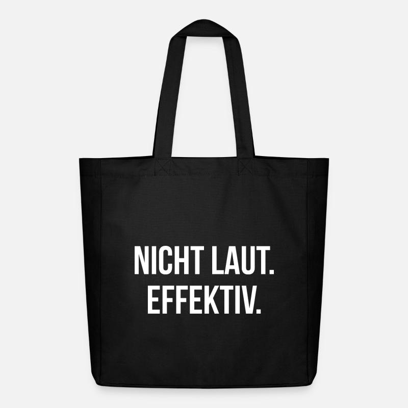 NICHT LAUT. EFFEKTIV. | Greyline Official - Midweight recycelter Stoffbeutel von Stanley/Stella - Schwarz
