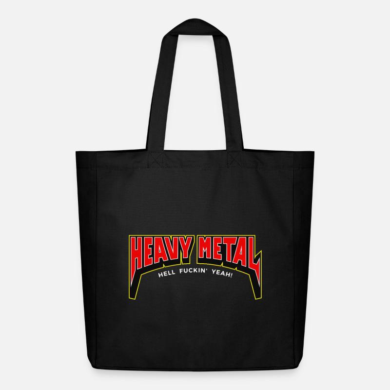Heavy Metal Hell Yeah 3D Logo Banner - Midweight Recycled Tote Bag by Stanley/Stella - black