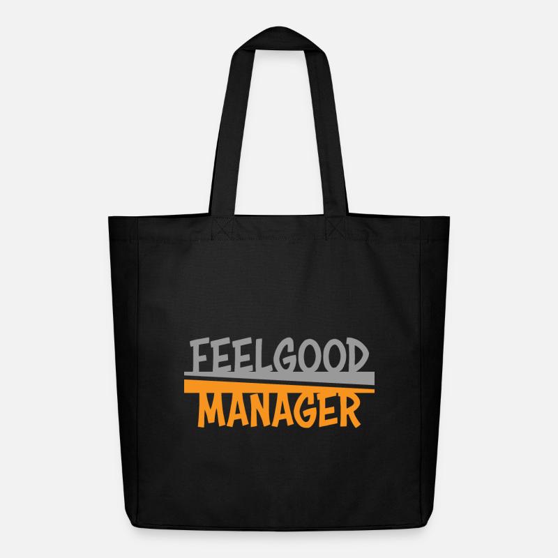Feelgood Manager grau orange - Midweight recycelter Stoffbeutel von Stanley/Stella - Schwarz