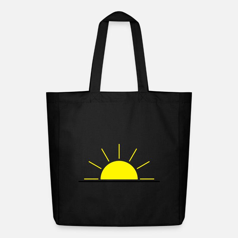 Sonnenaufgang oder Sonnenuntergang gelb - Midweight recycelter Stoffbeutel von Stanley/Stella - Schwarz