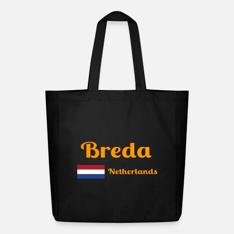 Breda Niederlande - Stilvolle Drucke - Midweight recycelter Stoffbeutel von Stanley/Stella - Schwarz