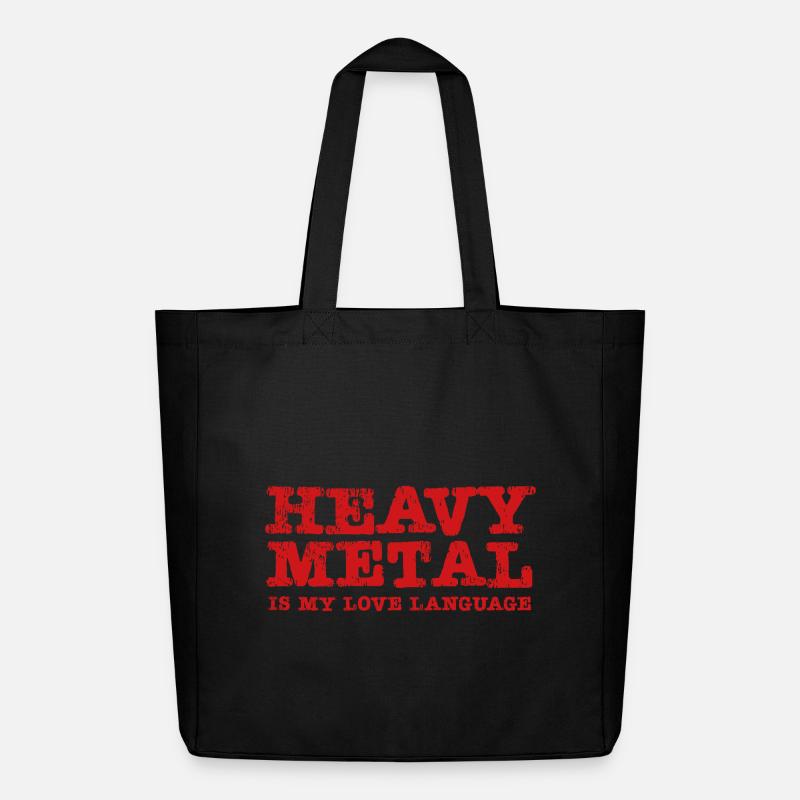 Heavy Metal is my Lovelanguage - Midweight recycelter Stoffbeutel von Stanley/Stella - Schwarz