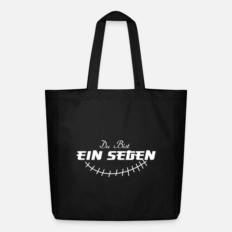 SEGEN – Spirituelles Statement Mode - Midweight recycelter Stoffbeutel von Stanley/Stella - Schwarz