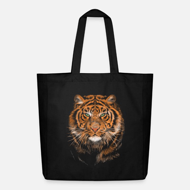 Tiger - Midweight recycelter Stoffbeutel von Stanley/Stella - Schwarz