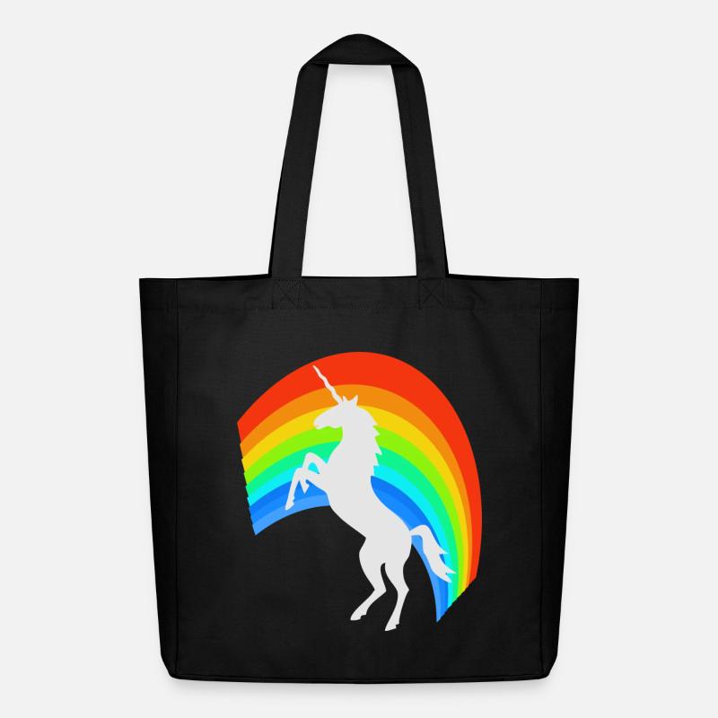 Regenbogen Märchen - Midweight recycelter Stoffbeutel von Stanley/Stella - Schwarz