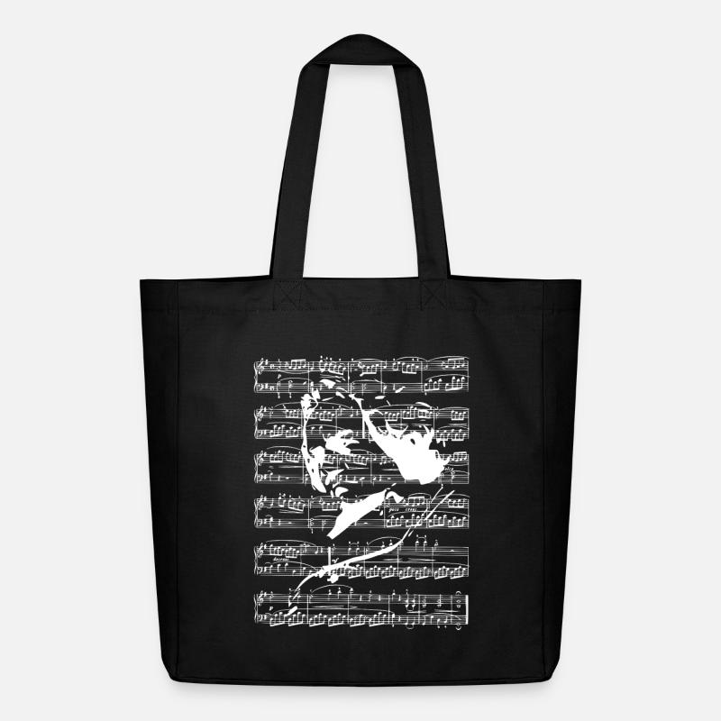 Beethoven - Midweight recycelter Stoffbeutel von Stanley/Stella - Schwarz
