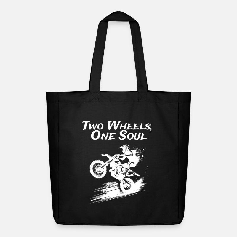 Two Wheels, One Soul - Midweight recycelter Stoffbeutel von Stanley/Stella - Schwarz
