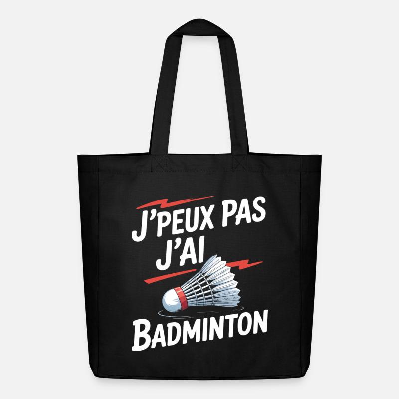 Das geht nicht, ich spiele Badminton. - Midweight recycelter Stoffbeutel von Stanley/Stella - Schwarz