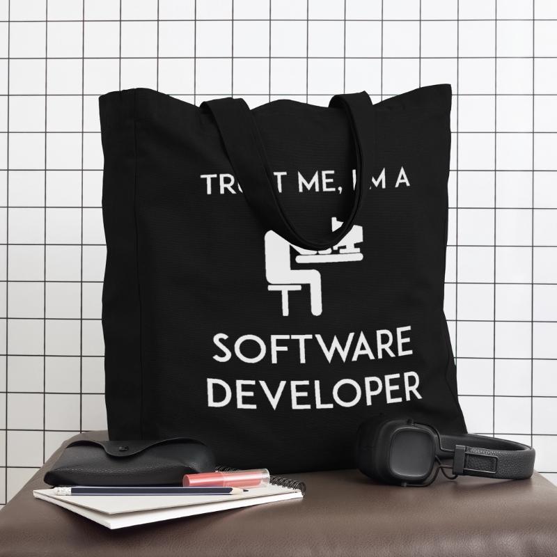 Trust Me I'm a Software Developer Midweight Recycled Tote Bag by Stanley/Stella
