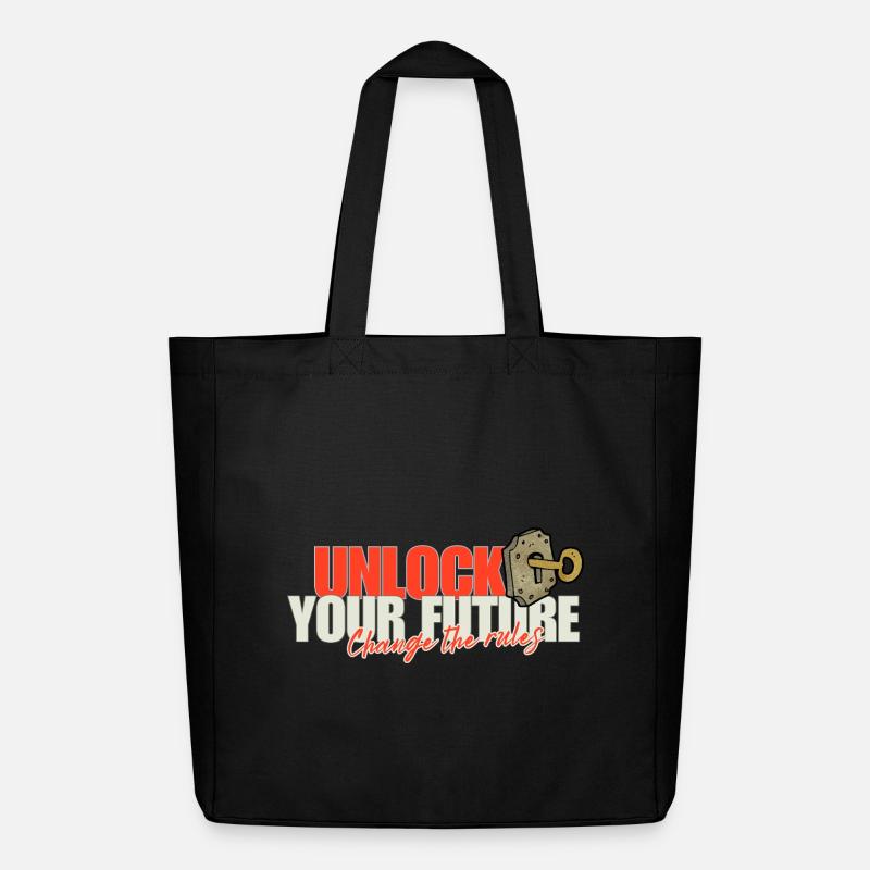 Unlock Your Future Rules - Midweight Recycled Tote Bag by Stanley/Stella - black