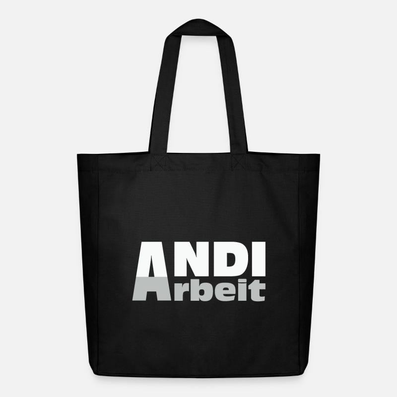 Andi Arbeit - An die Arbeit, Andreas, Andi, Andrea - Midweight recycelter Stoffbeutel von Stanley/Stella - Schwarz