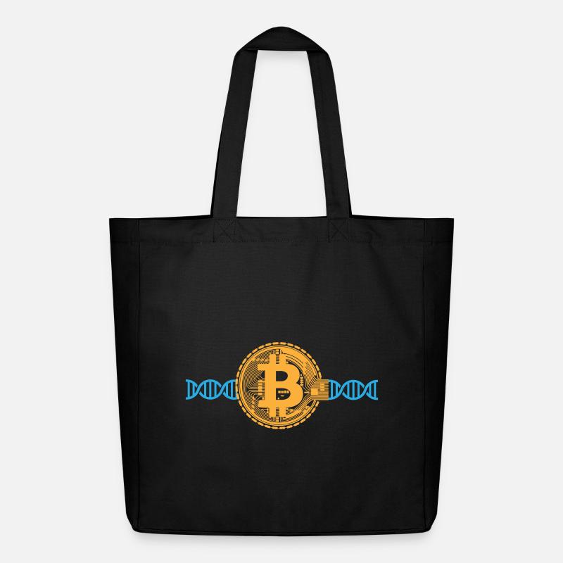 Crypto Bitcoin DNA DNS | Colors changeable - Midweight Recycled Tote Bag by Stanley/Stella - black