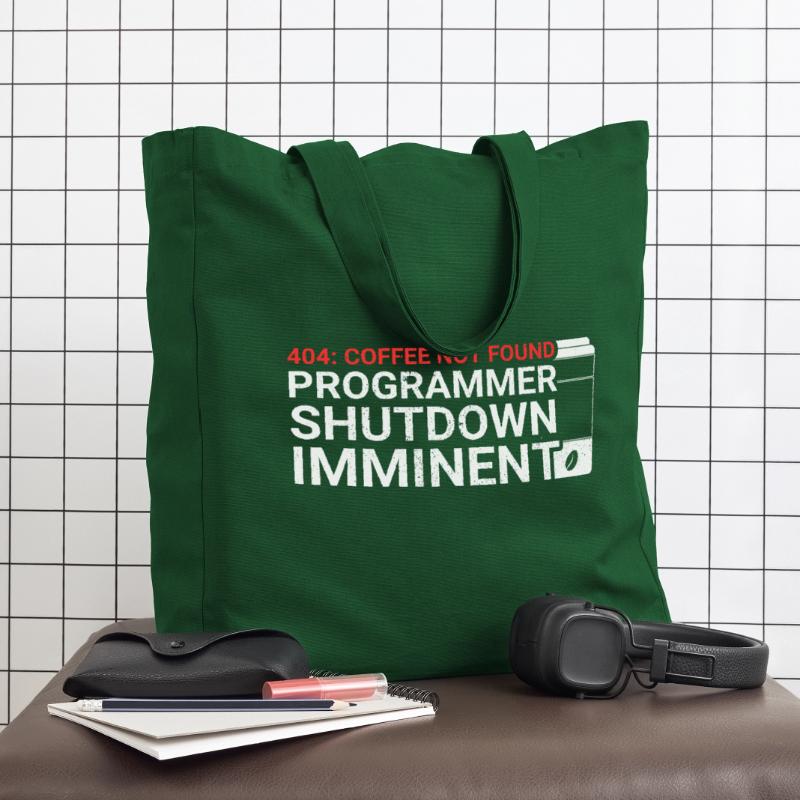 Programmers generate code from coffee Midweight Recycled Tote Bag by Stanley/Stella