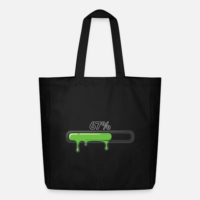 Slime Progress Bar 67 Meme - Midweight Recycled Tote Bag by Stanley/Stella - black