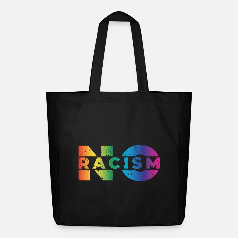 No Racism - Midweight recycelter Stoffbeutel von Stanley/Stella - Schwarz
