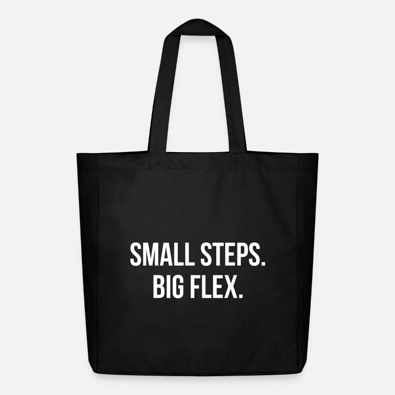 SMALL STEPS.BIG FLEX. | Greyline Official - Midweight recycelter Stoffbeutel von Stanley/Stella - Schwarz