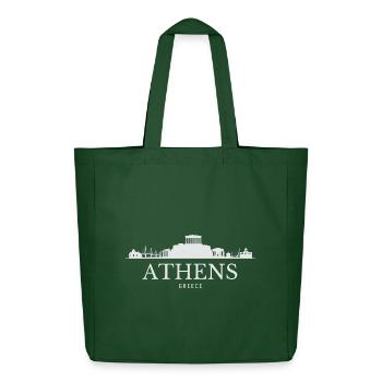 Silhouette d’Athènes, Grèce d’Athènes - Tote bag Stanley/Stella Midweight recyclé - vert bouteille - Devant