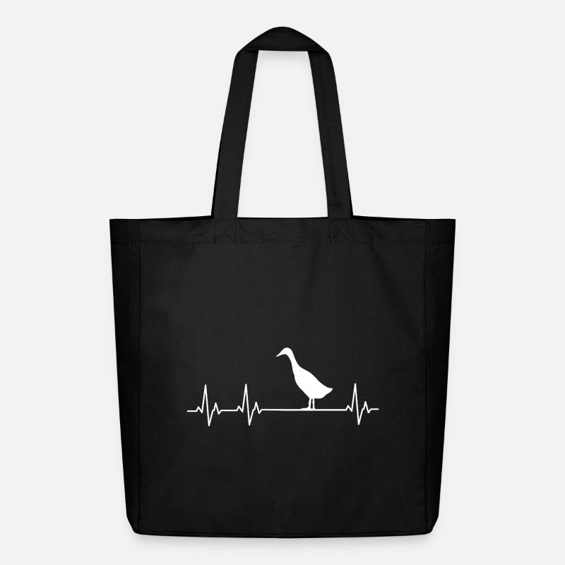 Runner Duck - Runner Duck Breeder - Indian Runner Duck - Midweight Recycled Tote Bag by Stanley/Stella - black