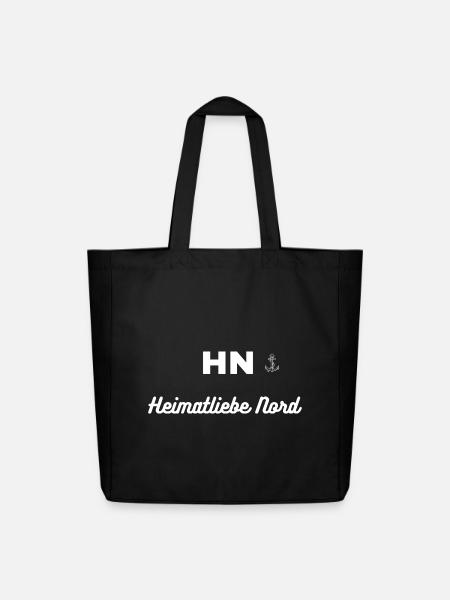 HN Nordheimat Liebe Signet - Midweight recycelter Stoffbeutel von Stanley/Stella - Schwarz