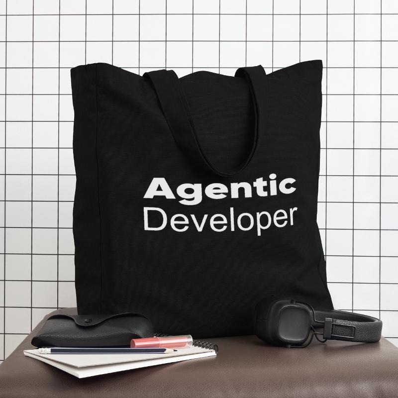 Techno-utopia: Agentic Developer Midweight Recycled Tote Bag by Stanley/Stella