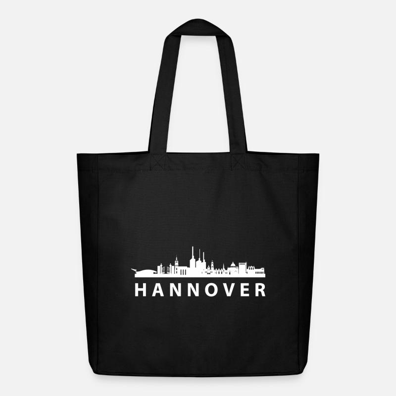 Hannover Skyline Silhouette design - Midweight recycelter Stoffbeutel von Stanley/Stella - Schwarz