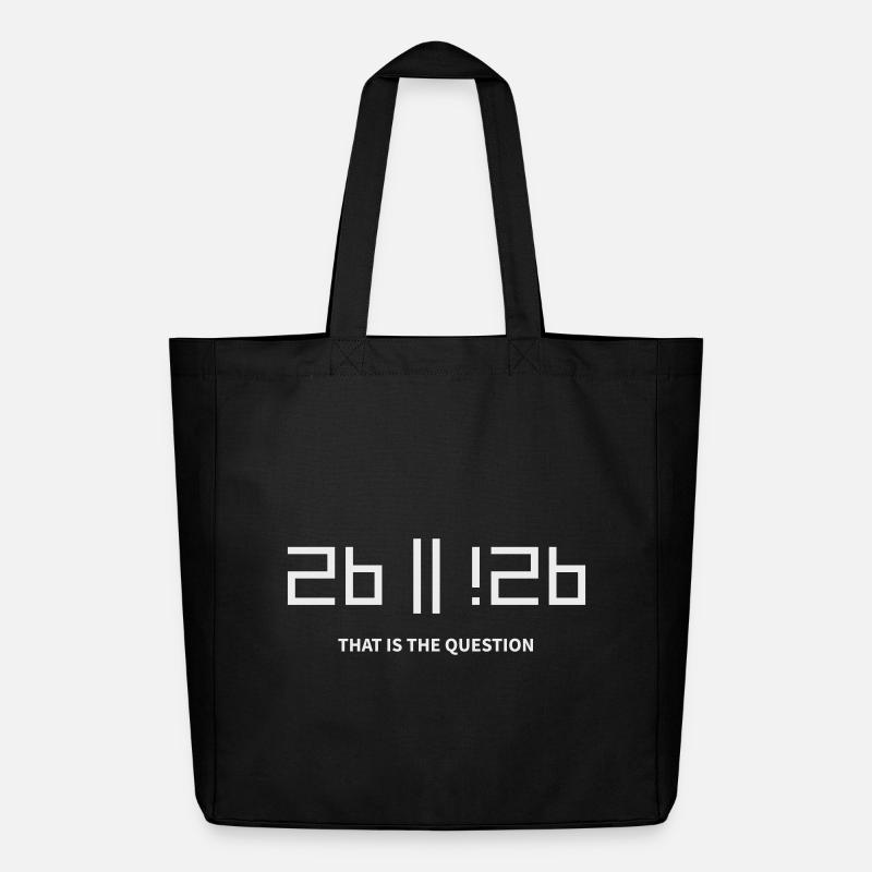 2b or !2b to be or not to be that is the question - Midweight Recycled Tote Bag by Stanley/Stella - black
