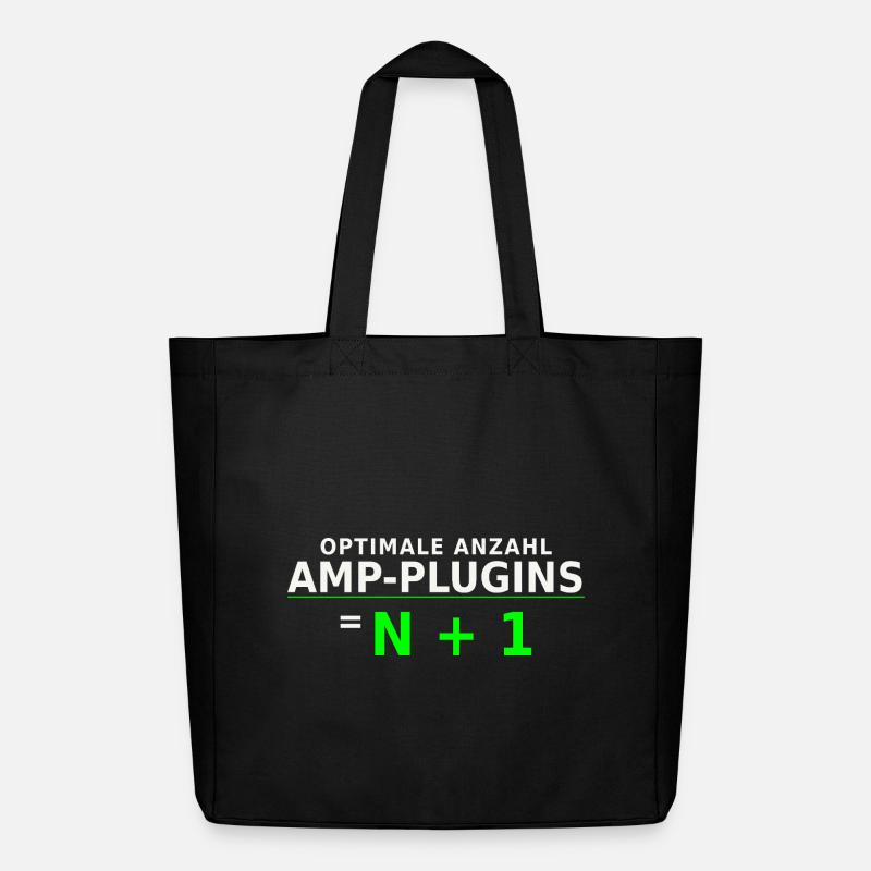 Optimale Anzahl Amp-Plugins = N + 1 - Midweight recycelter Stoffbeutel von Stanley/Stella - Schwarz