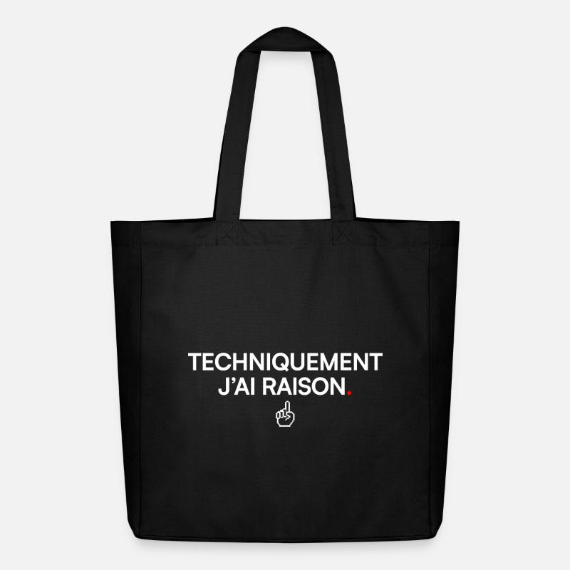 TECHNISCH GESEHEN HABE ICH RECHT. | Humor - Midweight recycelter Stoffbeutel von Stanley/Stella - Schwarz