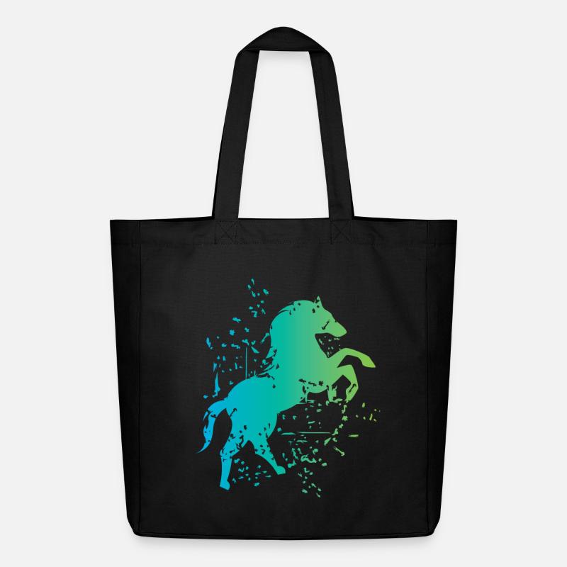 Pferd Illustration Explosion Kunst Symbol icon - Midweight recycelter Stoffbeutel von Stanley/Stella - Schwarz