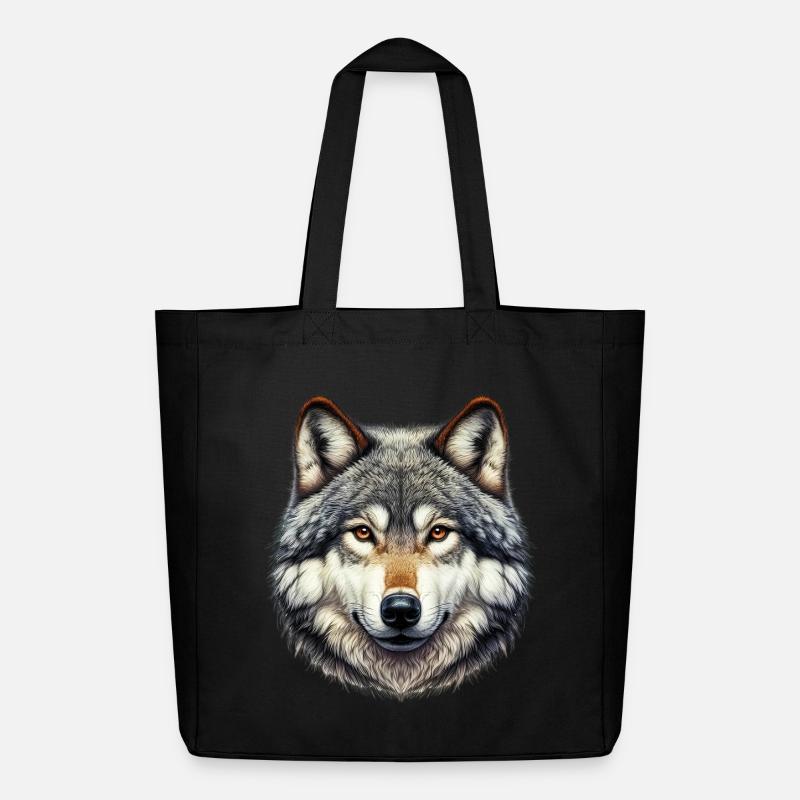 Wolf - Midweight recycelter Stoffbeutel von Stanley/Stella - Schwarz