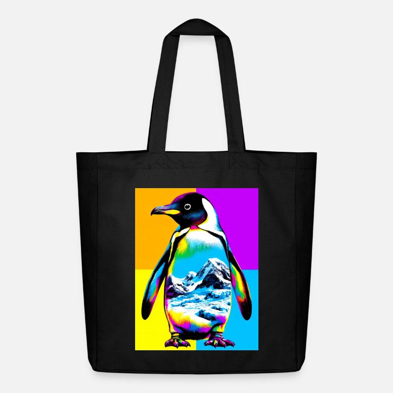 Pinguin - Midweight recycelter Stoffbeutel von Stanley/Stella - Schwarz