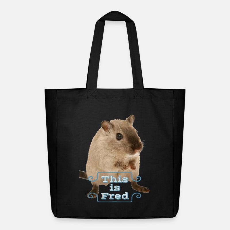 This is fred lustiges süßes maus geschenk idee - Midweight recycelter Stoffbeutel von Stanley/Stella - Schwarz