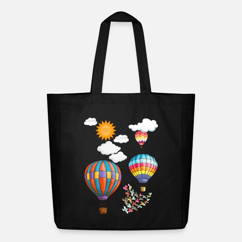 Heißluftballon - Midweight recycelter Stoffbeutel von Stanley/Stella - Schwarz
