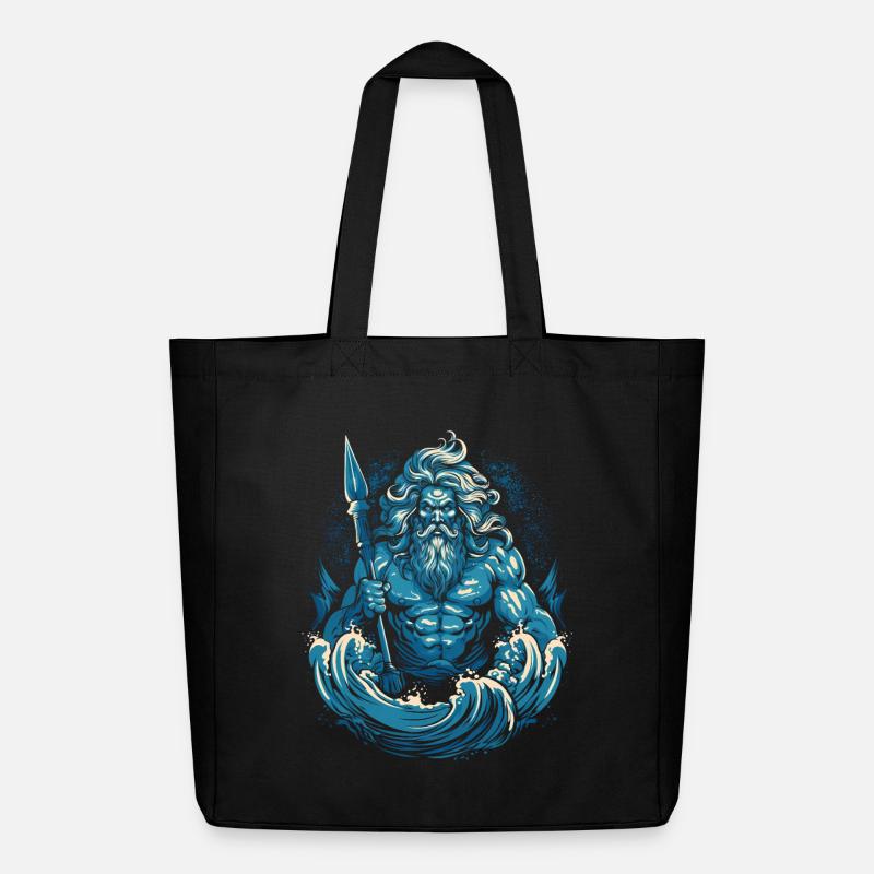 Poseidon - Midweight Recycled Tote Bag by Stanley/Stella - black