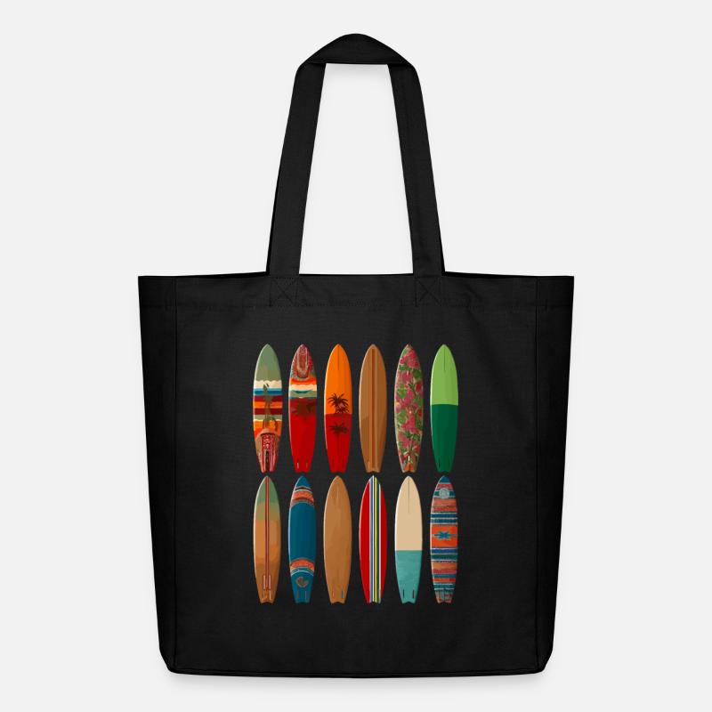 Conception de surfeur coloré pour la mode de plage - Tote bag Stanley/Stella Midweight recyclé - noir