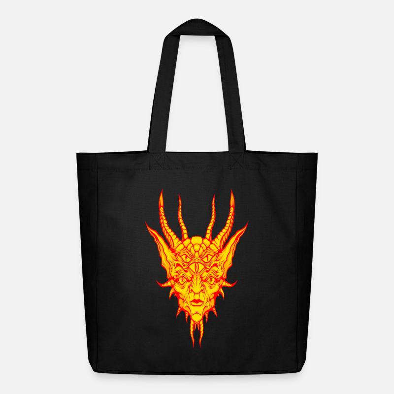 Démon du feu - Tote bag Stanley/Stella Midweight recyclé - noir
