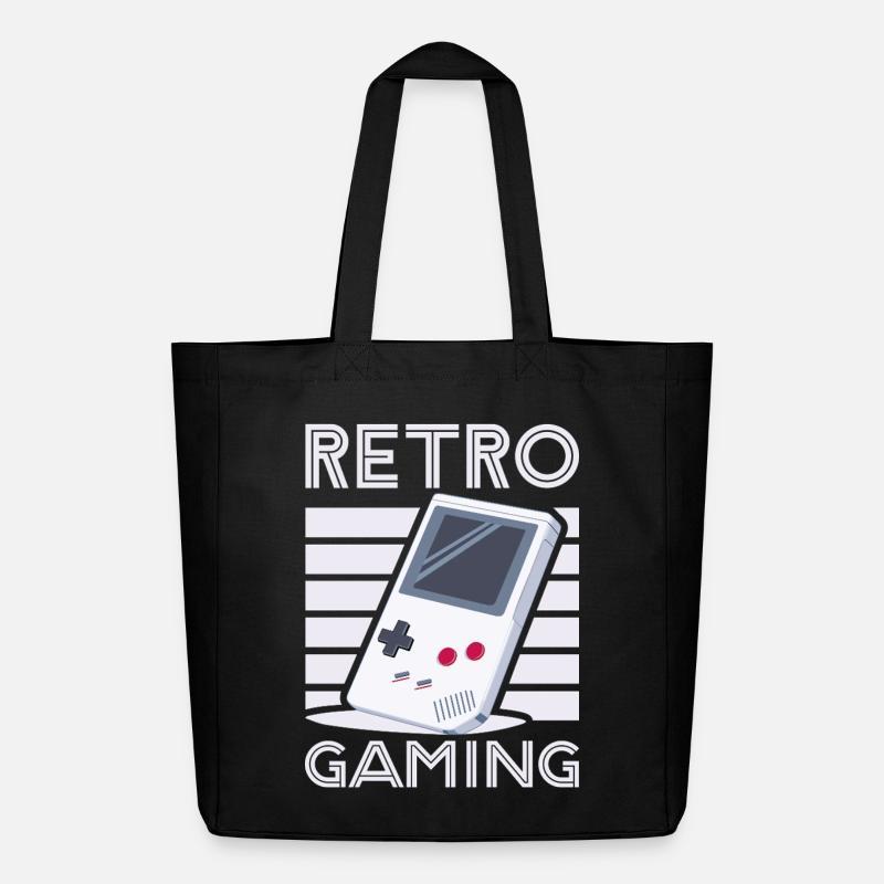 Retro Gaming 1 by Helfspawn - Midweight Recycled Tote Bag by Stanley/Stella - black
