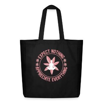 Le yoga n’attend rien - Tote bag Stanley/Stella Midweight recyclé - noir - Devant