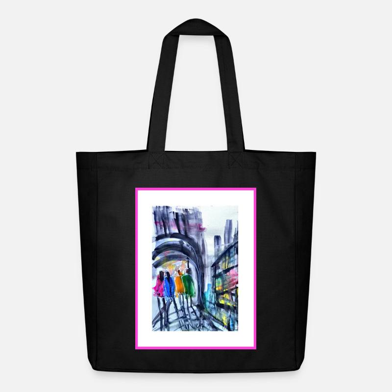 Urban style Aquarell, abstrakt  - Midweight recycelter Stoffbeutel von Stanley/Stella - Schwarz