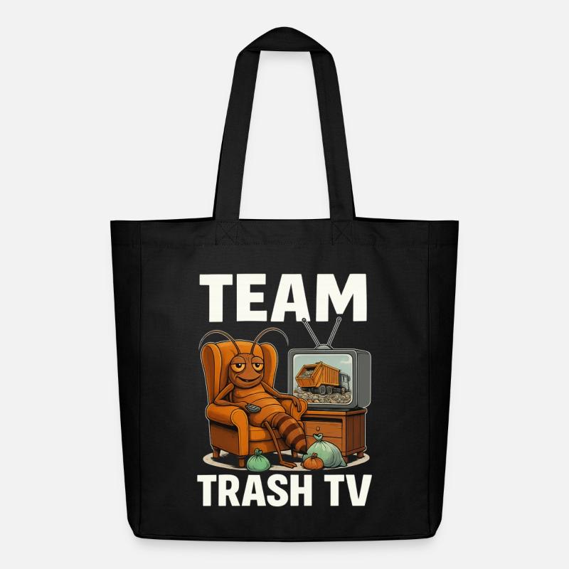 Team Trash TV - Midweight recycelter Stoffbeutel von Stanley/Stella - Schwarz