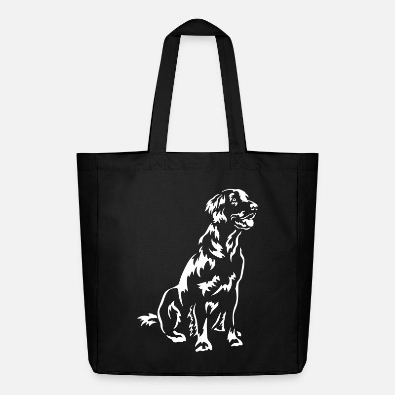 Flat-coated Retriever "Black Edition" - Midweight recycelter Stoffbeutel von Stanley/Stella - Schwarz