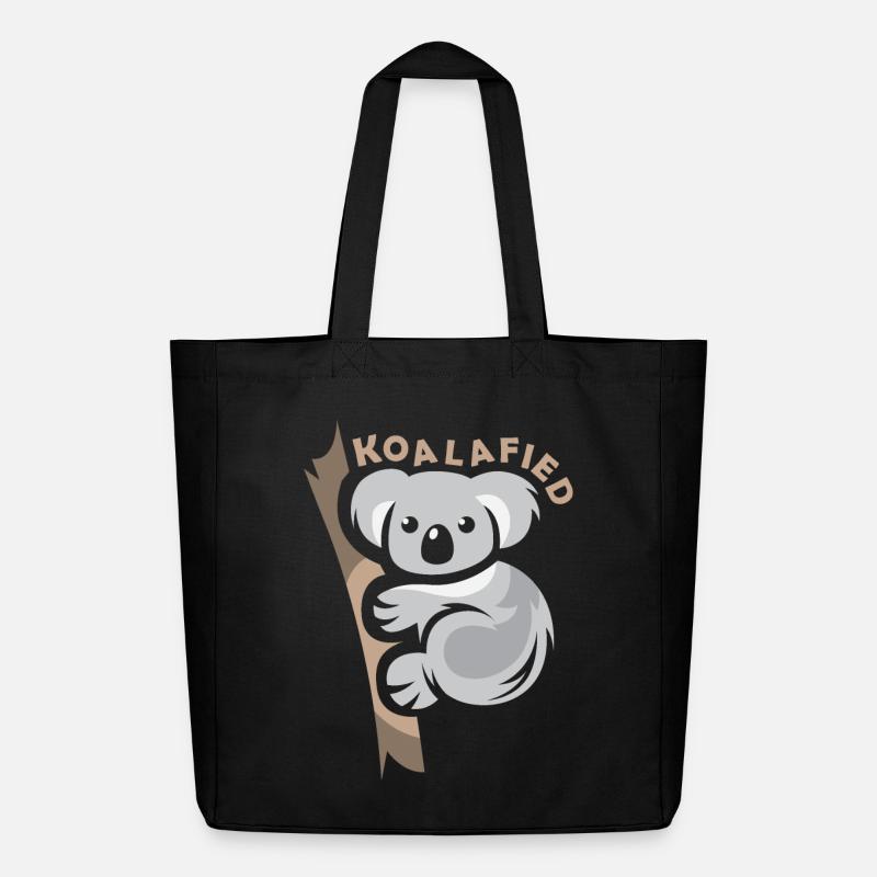 koala lustige Sprüche comic koalafied Symbol Logo - Midweight recycelter Stoffbeutel von Stanley/Stella - Schwarz