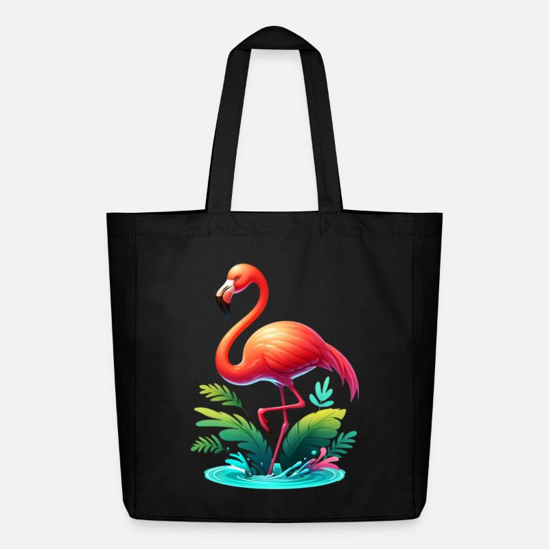 Flamingo - Midweight recycelter Stoffbeutel von Stanley/Stella - Schwarz
