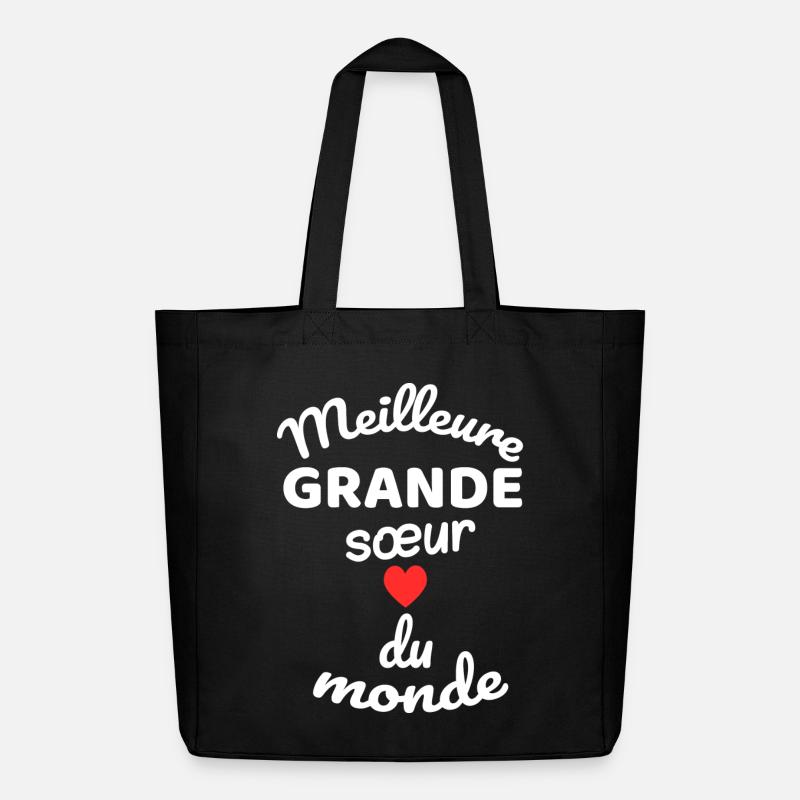 Ewiges Geschwistergeschenk mit Rouge-Herz - Midweight recycelter Stoffbeutel von Stanley/Stella - Schwarz