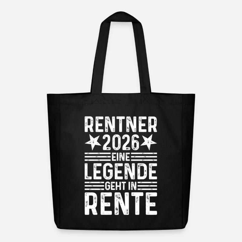 Rentner 2026 - Eine Legende geht in Rente  - Midweight recycelter Stoffbeutel von Stanley/Stella - Schwarz