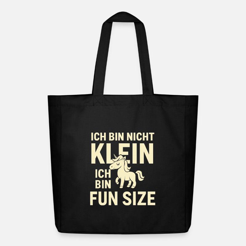Ich bin nicht klein Einhorn Fun Size - Midweight recycelter Stoffbeutel von Stanley/Stella - Schwarz