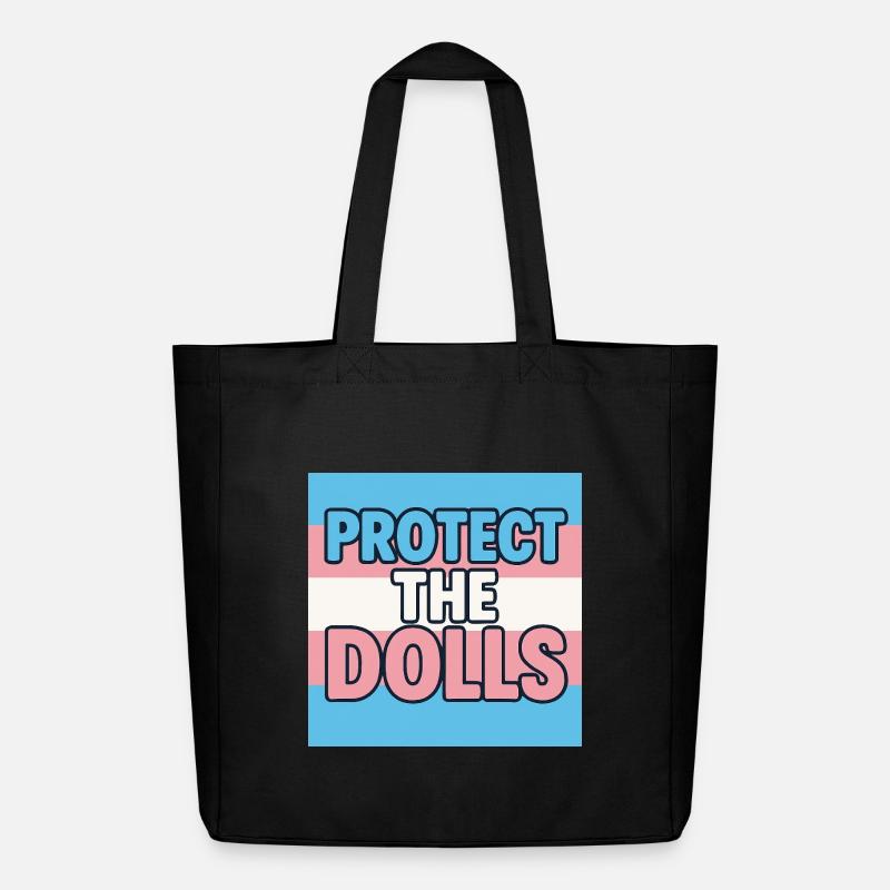 Protect The Dolls - Midweight recycelter Stoffbeutel von Stanley/Stella - Schwarz