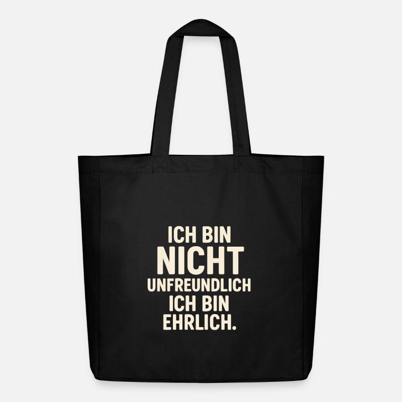 Ehrlich Unfreundlich - Hell - Midweight recycelter Stoffbeutel von Stanley/Stella - Schwarz